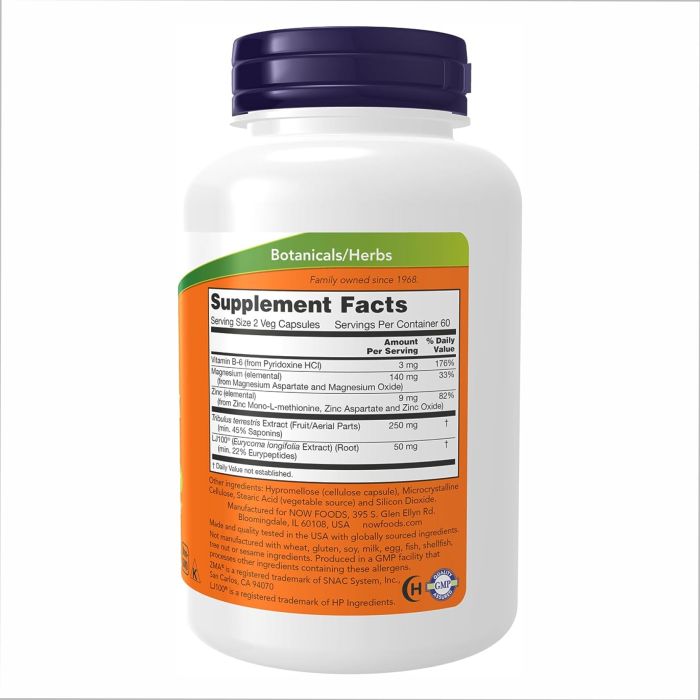 NOW Foods TestoJack 100 - 120 vcaps тестостероновый бустер