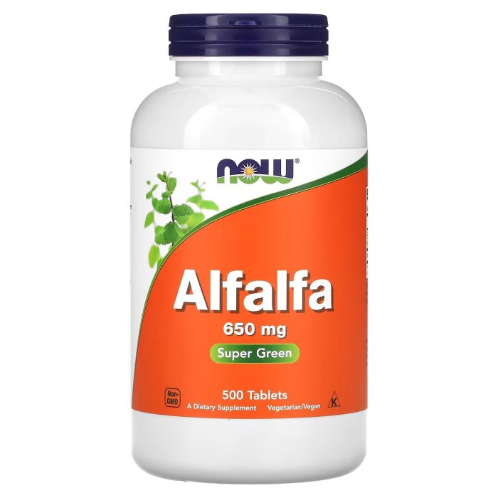 NOW Foods Alfalfa 650 mg 500 tabs люцерна суперфуд