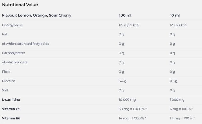 Nutrend L-Carnitine 100 000 1000 ml, л-карнітин