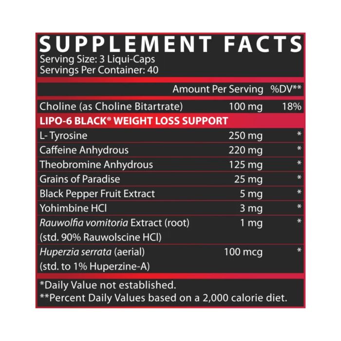 Nutrex Lipo-6 Black 120 капс., жироспалювач