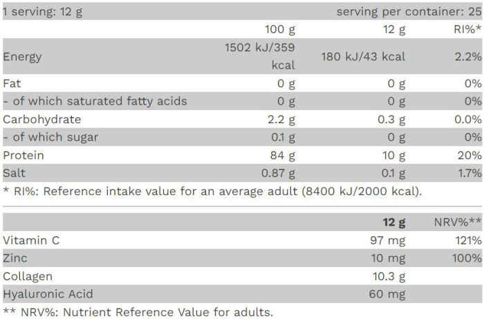 Pure Gold Collagen - 300g коллаген с витамином С и цинком