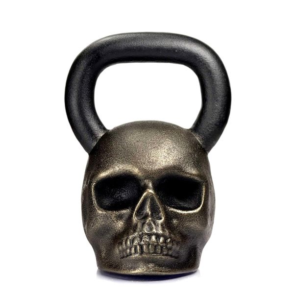 Гиря дизайнерська Skull бронзова