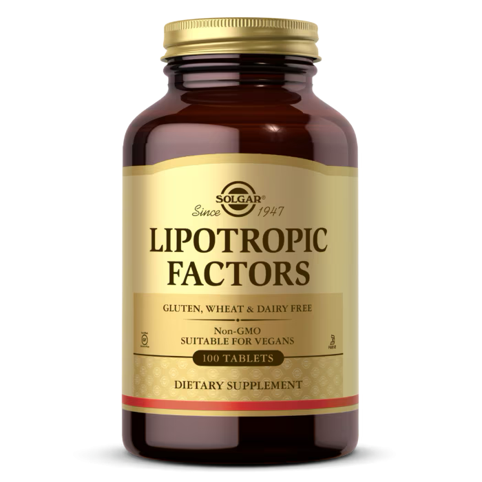 Solgar Lipotropic Factors 100 tabs, ліпотропні фактори для захисту печінки та зниження ваги