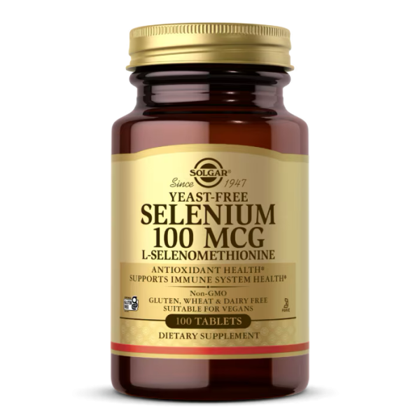 Solgar Selenium 100 mcg 100 tabs, селен антиоксидант