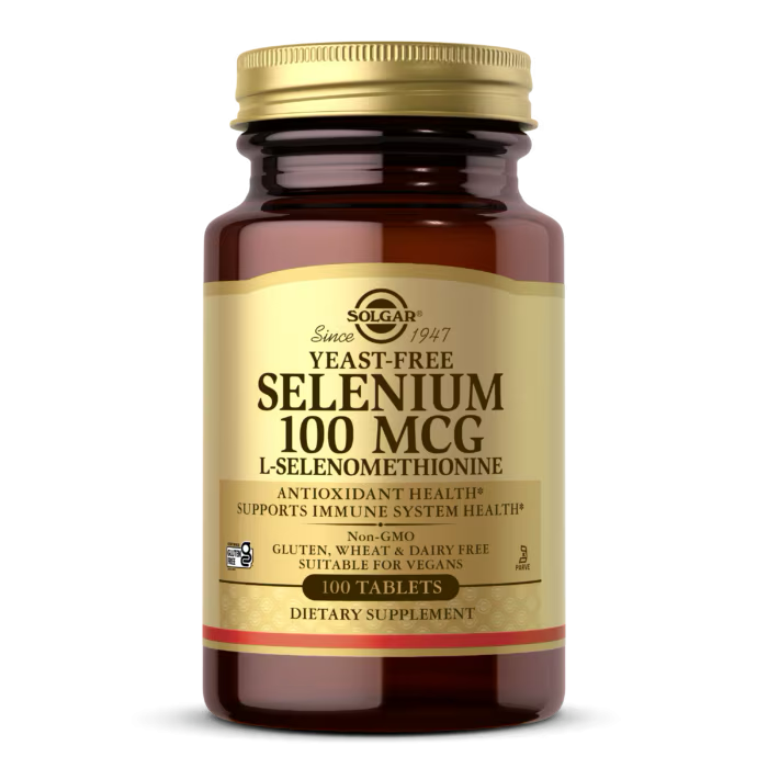 Solgar Selenium 100 mcg 100 tabs, селен антиоксидант