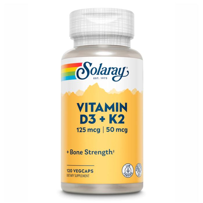 Solaray Vitamin D-3 & K-2 120 vcaps вітамін Д3 з К2