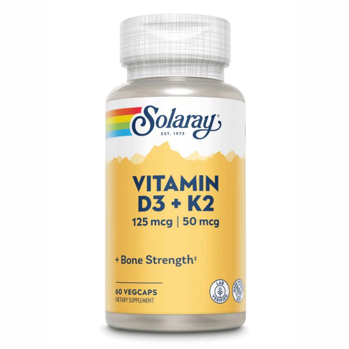 Solaray Vitamin D-3 & K-2 60 vcaps вітамін Д3 з К2