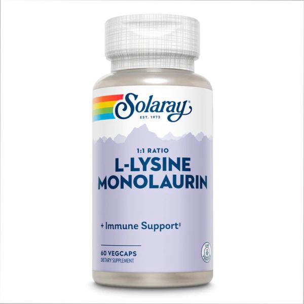 Solaray L-Lysine Monolaurin 1:1 60 vcaps л-лізин с монолауріном