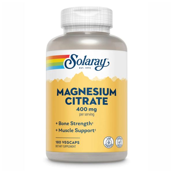 Solaray Magnesium Citrate 400 mg 180 vcaps магній цитрат