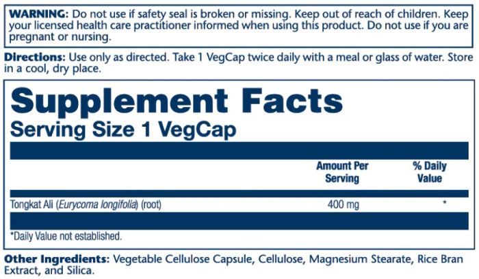 Solaray Tongkat Ali 400 mg 60 vcaps для усиления потенции