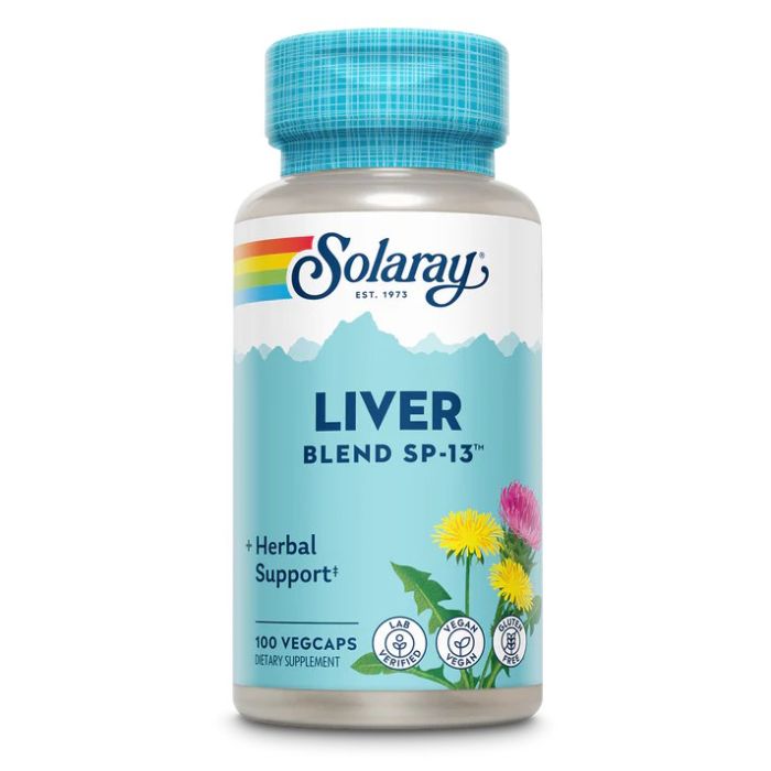 Solaray Liver Blend SP-13 100 капсул - рослинний комплекс для підтримки функцій печінки