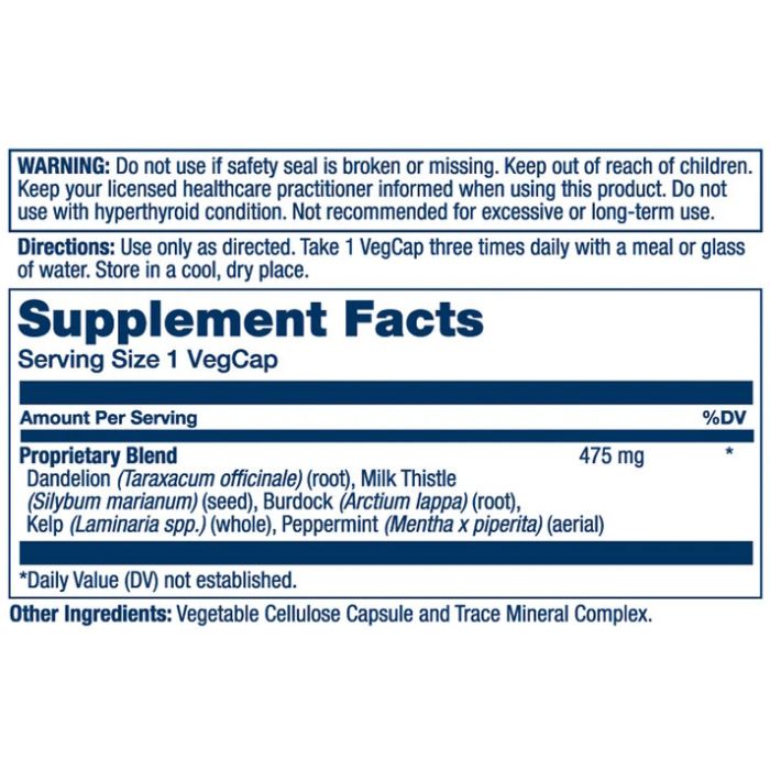 Solaray Liver Blend SP-13 100 капсул - рослинний комплекс для підтримки функцій печінки