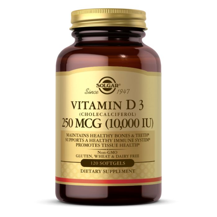 Solgar Vitamin D3 250mcg (10 000IU) - 120 softgels витамин Д3