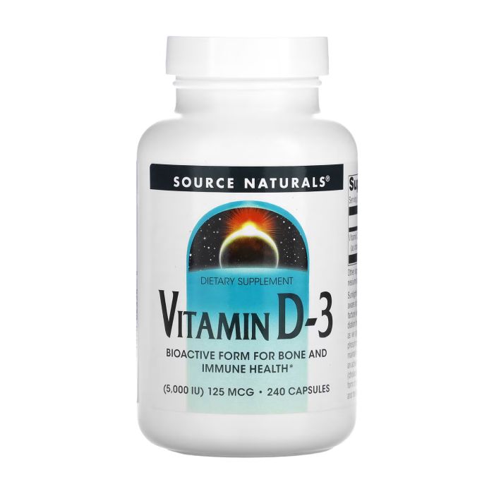 Source Naturals Vitamin D-3 5000 IU 240 caps витамин Д3 в капсулах