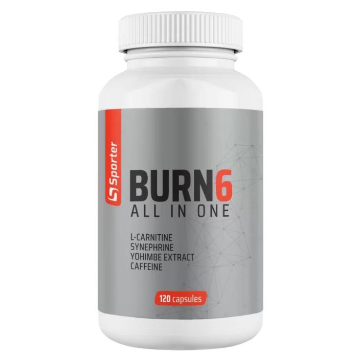 Sporter Burn 6 All In One 120 caps, жироспалювач з йохімбіном