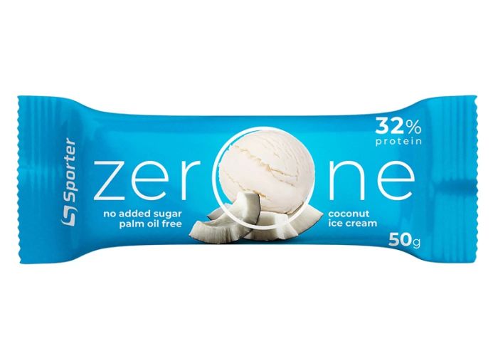 Sporter Zero One 50 г × 25 шт., протеїнові батончики 32% білка, без цукру
