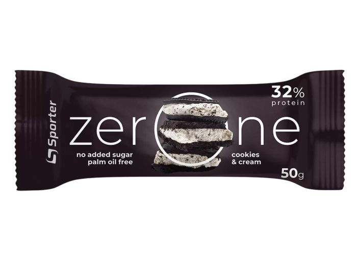 Sporter Zero One 50 г × 25 шт., протеїнові батончики 32% білка, без цукру
