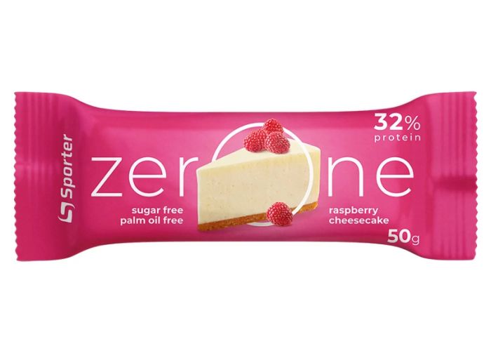 Sporter Zero One 50 г × 25 шт., протеїнові батончики 32% білка, без цукру