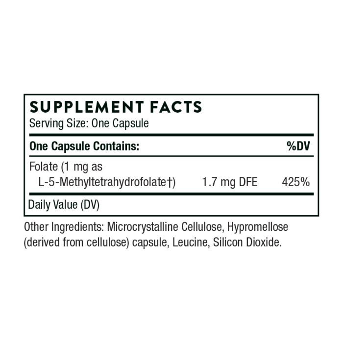Thorne Research 5-MTHF 1 mg 60 caps метилфолат