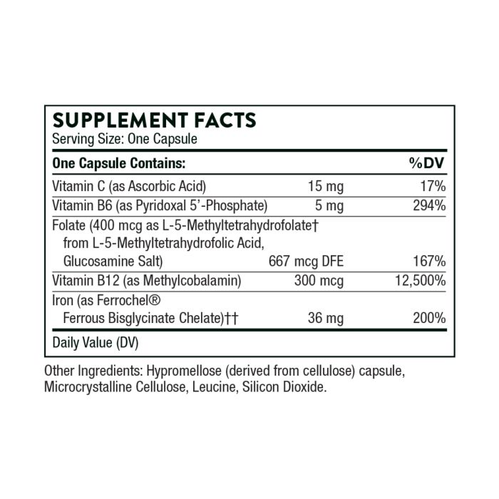 Thorne Research Ferrasorb 60 caps железо с коферментами