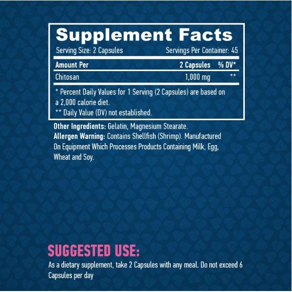 Haya Labs Chitosan 500 мг - 90 капс, хітозан для схуднення